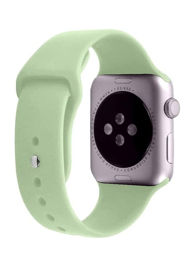 VITION Sports Band for Apple Watch 45mm 44mm 42mm Soft Silicone Replacement Wrist Strap Compatible with iWatch Apple Watch Series 7/SE/6/5/4/3/2/1 Mint - Image 3
