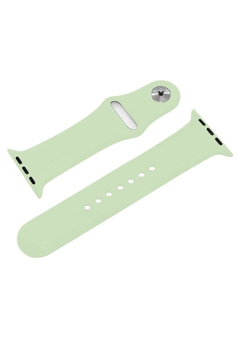 VITION Sports Band for Apple Watch 45mm 44mm 42mm Soft Silicone Replacement Wrist Strap Compatible with iWatch Apple Watch Series 7/SE/6/5/4/3/2/1 Mint - Image 2