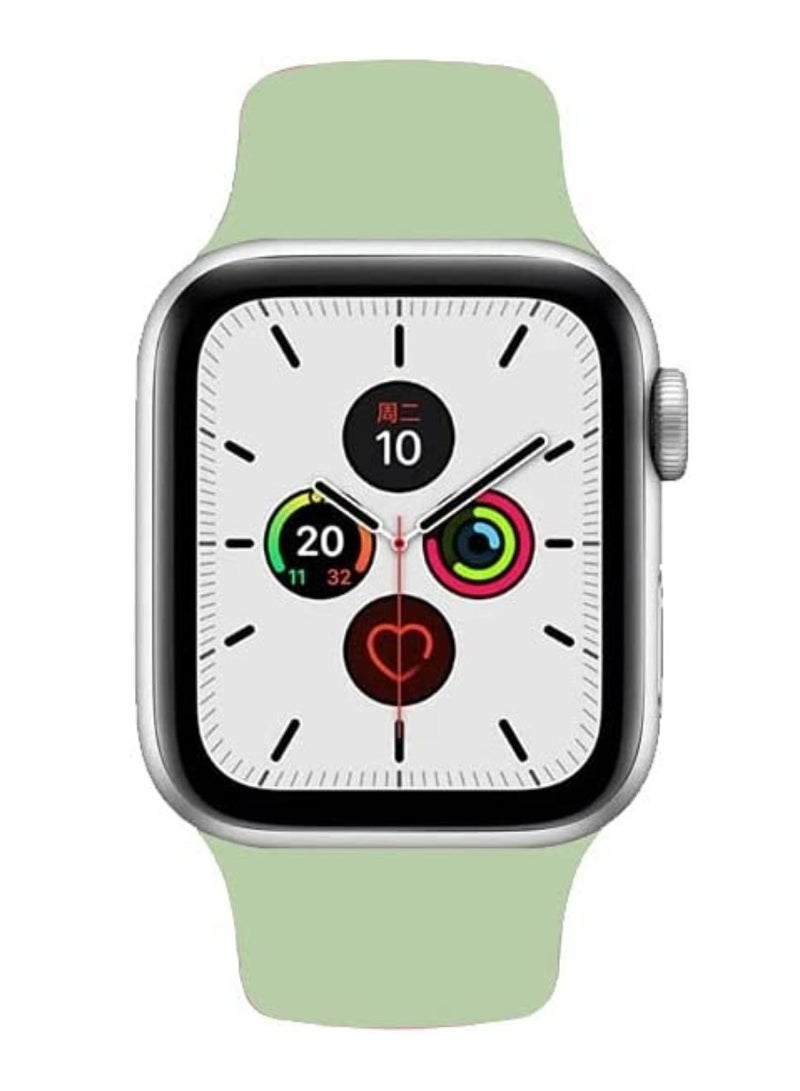 VITION Sports Band for Apple Watch 45mm 44mm 42mm Soft Silicone Replacement Wrist Strap Compatible with iWatch Apple Watch Series 7/SE/6/5/4/3/2/1 Mint - Image 4