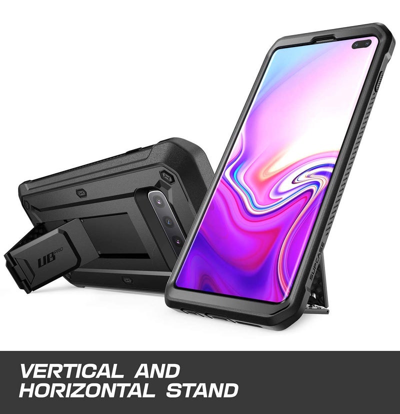 SUPCASE for Samsung Galaxy S10 Plus Case with Satnd (Unicorn Beetle Pro), [Built-in Belt Clip] Heavy Duty Shockproof Protective Phone Case Without Built-in Screen Protector for Galaxy S10 Plus, Black - Image 2