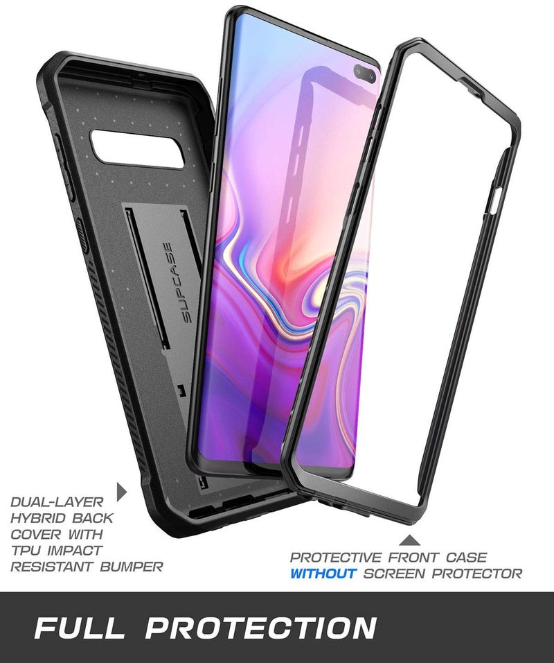 SUPCASE for Samsung Galaxy S10 Plus Case with Satnd (Unicorn Beetle Pro), [Built-in Belt Clip] Heavy Duty Shockproof Protective Phone Case Without Built-in Screen Protector for Galaxy S10 Plus, Black - Image 3