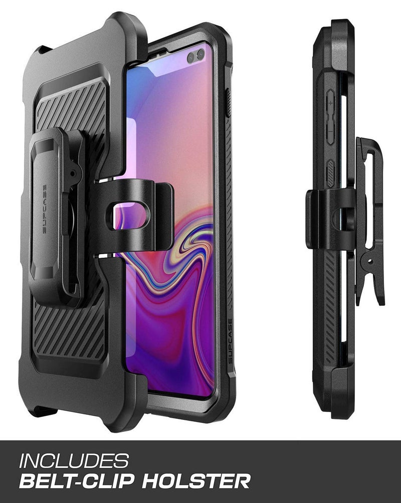 SUPCASE for Samsung Galaxy S10 Plus Case with Satnd (Unicorn Beetle Pro), [Built-in Belt Clip] Heavy Duty Shockproof Protective Phone Case Without Built-in Screen Protector for Galaxy S10 Plus, Black - Image 5