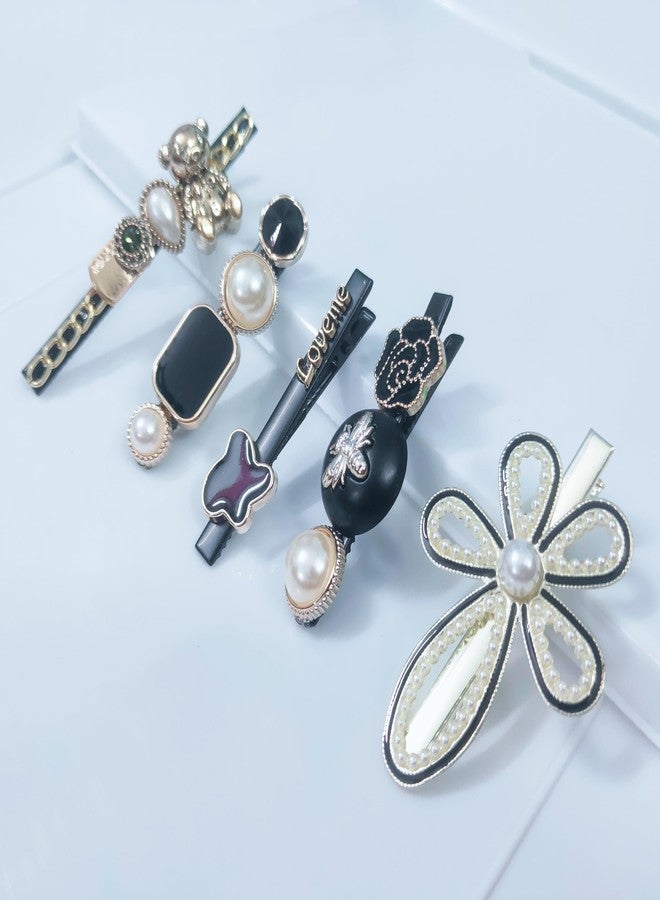 JPV 15 PCS Premium Korean stylish Hair Clips For Women's And Girls, Multicolor 15 Piece Set Korean Style Pearl Metal Hair clips, Plastic Pearl Barrettes Hairpin for Women & Girls - Image 2
