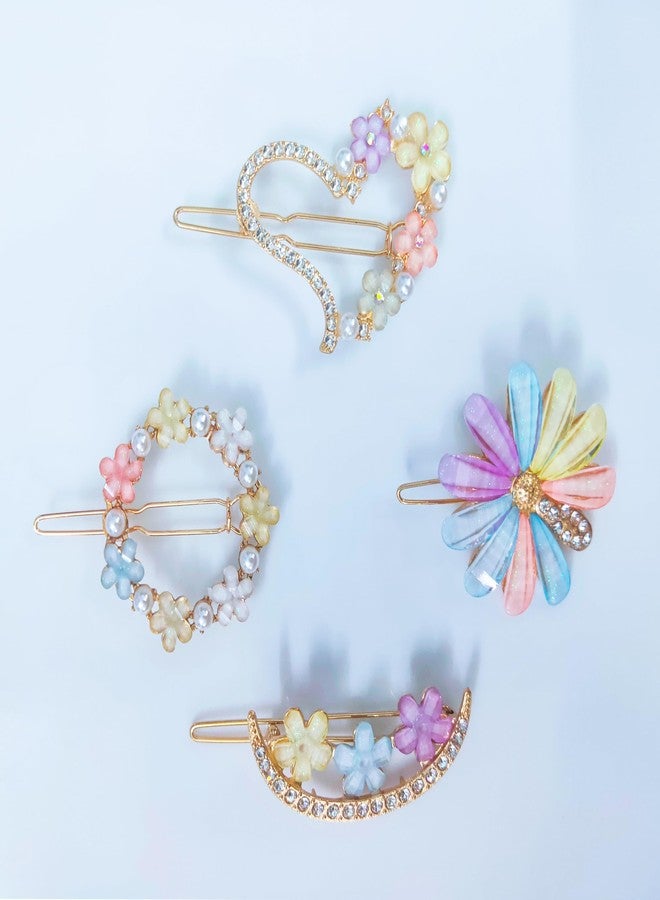 JPV 15 PCS Premium Korean stylish Hair Clips For Women's And Girls, Multicolor 15 Piece Set Korean Style Pearl Metal Hair clips, Plastic Pearl Barrettes Hairpin for Women & Girls - Image 4