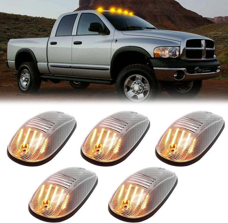 R&F Auto 5Pcs LED Cab Roof Marker Lights for Ram 1500 2500 3500 4500 5500 (2003-2018) - Image 1