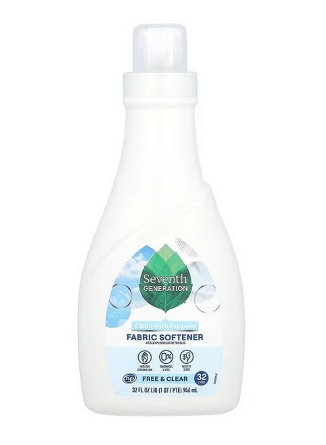 Seventh Generation Fabric Softener Free and Clear 32 fl oz 946 ml - Image 1