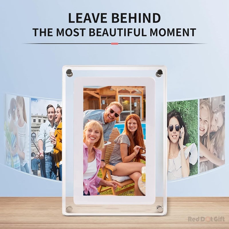 Red Dot Gift® 5 Inch Digital Picture Frame, Acrylic Video Frame, 8GB Memory, 1000mAh Built-in Battery, Perfect for Home Decor and Heartfelt Gifts (5 Inch / 1000mAh) - Image 4