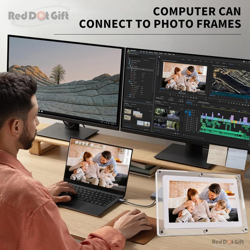 Red Dot Gift® 5 Inch Digital Picture Frame, Acrylic Video Frame, 8GB Memory, 1000mAh Built-in Battery, Perfect for Home Decor and Heartfelt Gifts (5 Inch / 1000mAh) - Image 3