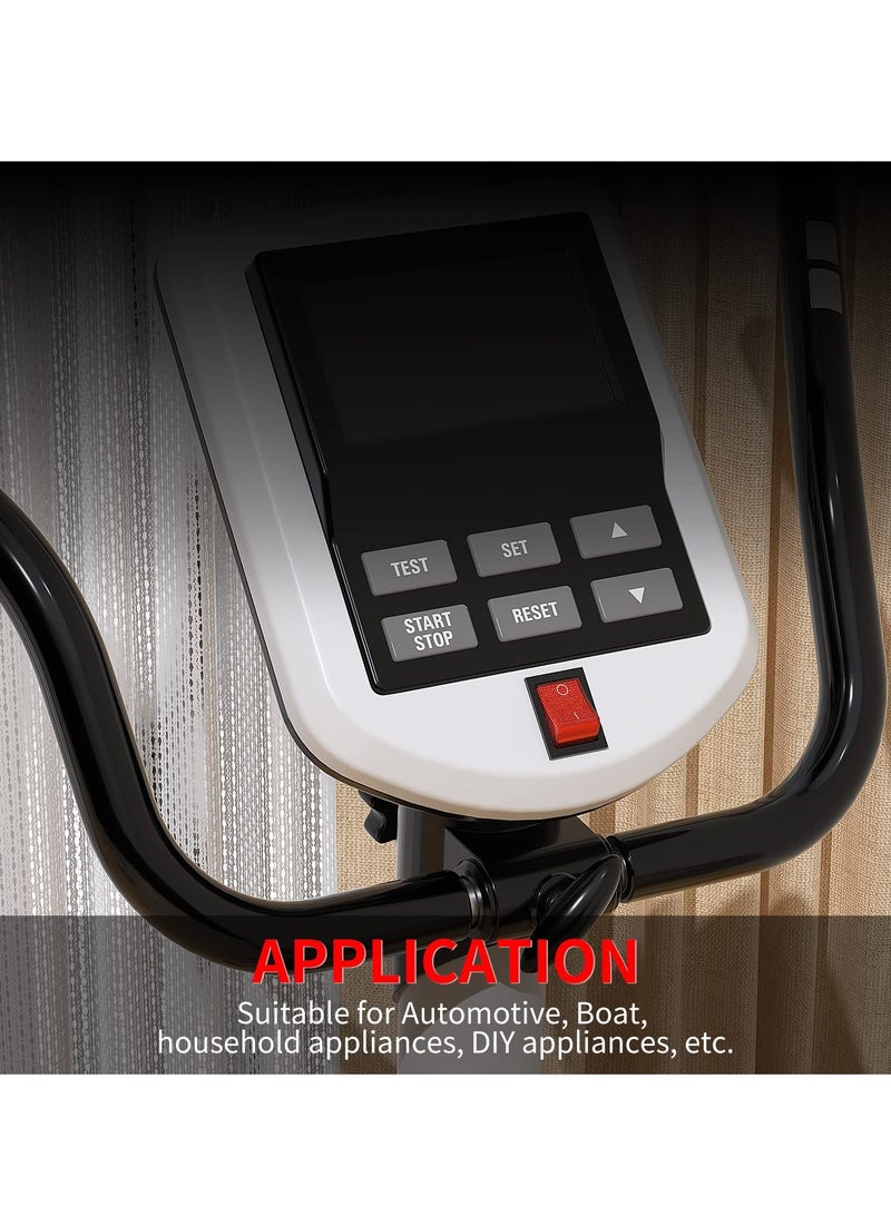 SYOSI 12V 30A Rocker Switch, 4 Pin Red LED Lighted Rocker Toggle Switch, DPST Heavy Duty 30 Amp 12 Volt Rocker Switch, Waterproof Toggle Plug for Car RV Home (5pcs) - Image 3