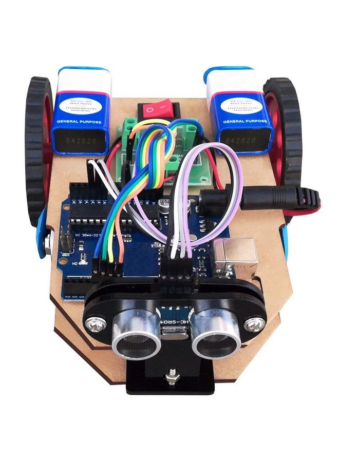 Kit4Curious Ultrasonic Sensor Based Obstacle avoiding Robot Complete kit with Code and Project Report - Image 3