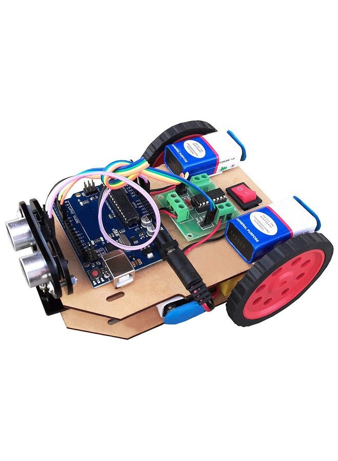 Kit4Curious Ultrasonic Sensor Based Obstacle avoiding Robot Complete kit with Code and Project Report - Image 4