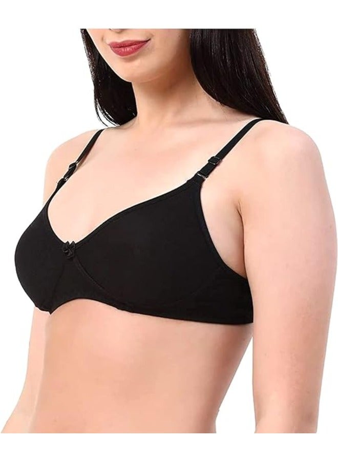 Love Bell Love Bell Womens Everyday Padded Bra Full Coverage Premium Cotton Lovebell Woman Wirefree T shirt Bra - Image 2
