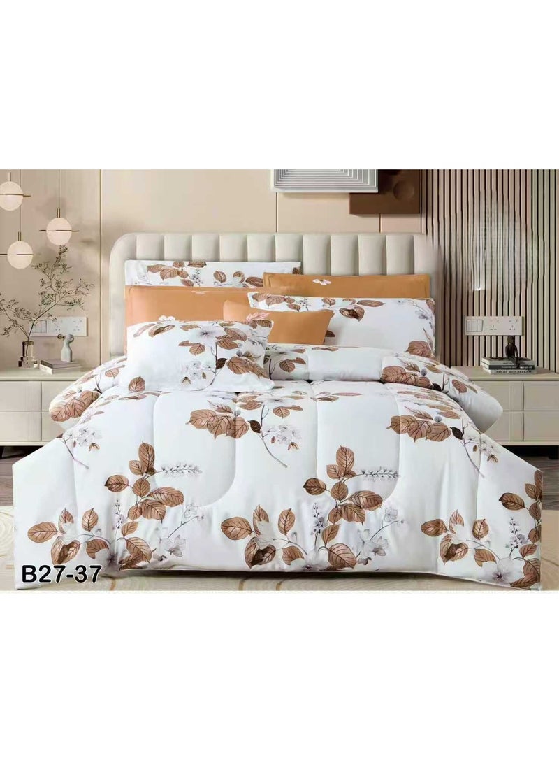 Luxurious double bed sheet, printed, made of microfiber, size 240*260 cm