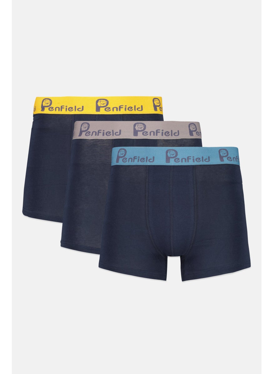 Penfield - Men Brand Logo 3 Piece Boxer, Navy Combo - Image 1