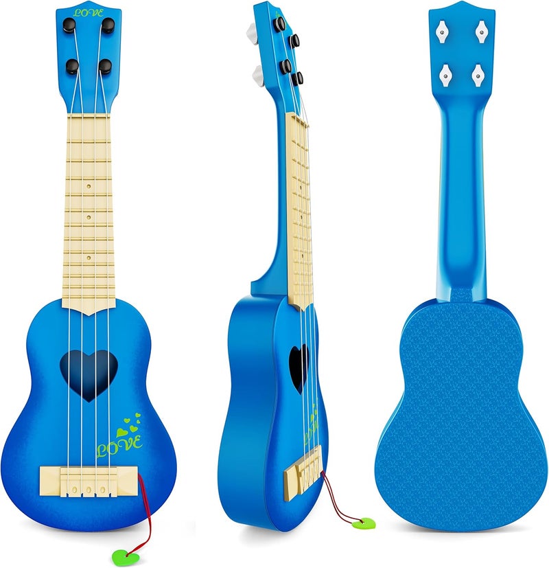 YEZI Kids Toy Classical Ukulele Guitar Musical Instrument, Blue - Image 4