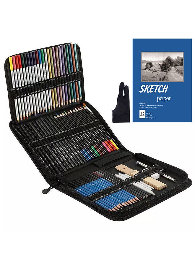 Pencil Sketch Set Soft, Medium and Hard Charcoal Pencil Full Set of Soft  Carbon Professional Painting Beginner Student Art Supplies