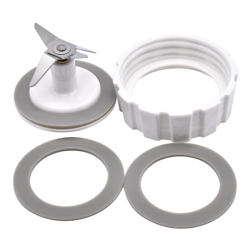 JIUDANI Blade Gasket Blender Base Bottom Cap and 3 Rubber O Ring Sealing Gaskets Blade Replacement for Hamilton Beach Blender Replacement Mixer Parts Screw Cap and Rubber Gasket, Blade Gasket, Screw Cap - Image 1