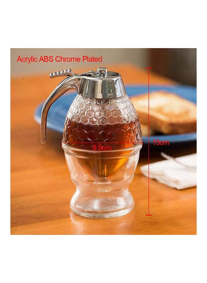 Loquat Honey Dispenser,Honey Jar With Stand Clear - Image 2