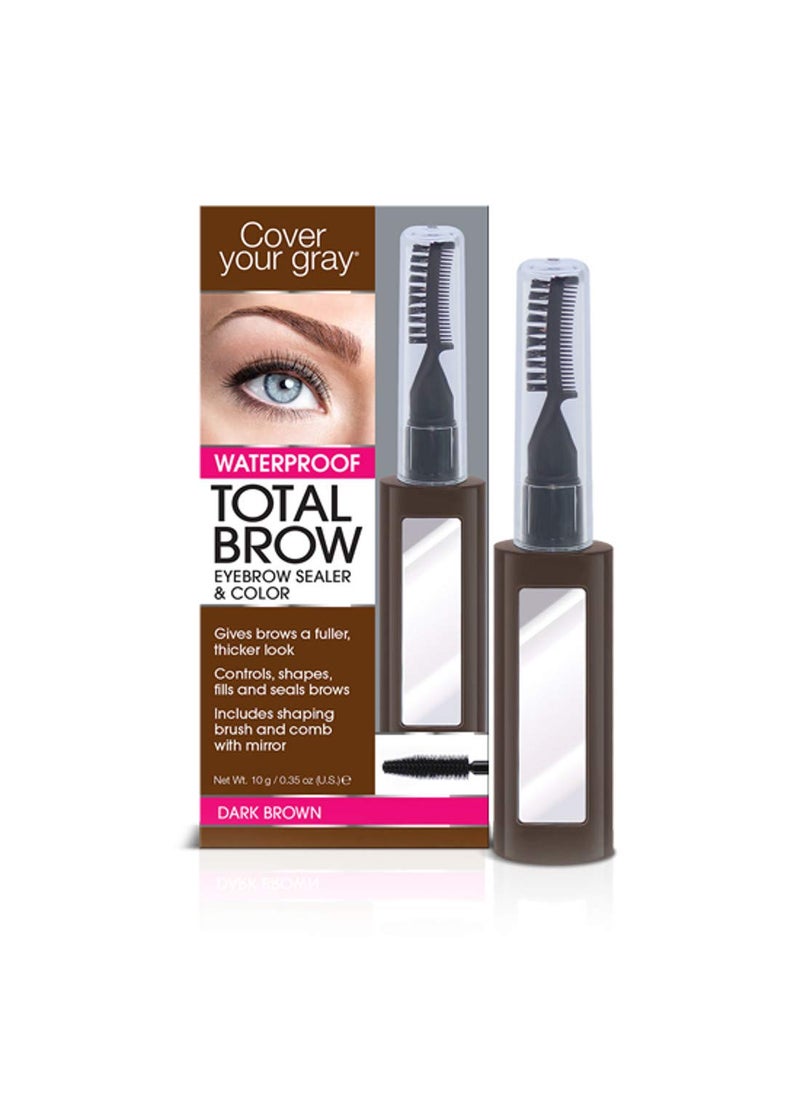 Cover Your Gray Cover Your Gray Total Brow Eyebrow Sealer and Color  Dark Brown 