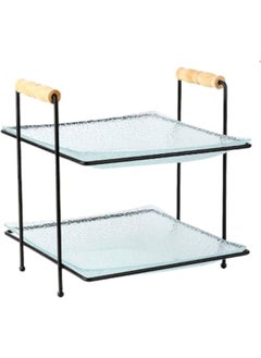 Orchid 2-Tier Glass Serving Plate with Stand, Stackable Snack Display Stand - pzsku/ZAF3AC579D8FADD3EBE44Z/45/1741125851/70d2757c-de44-45db-830e-83d9baf71235