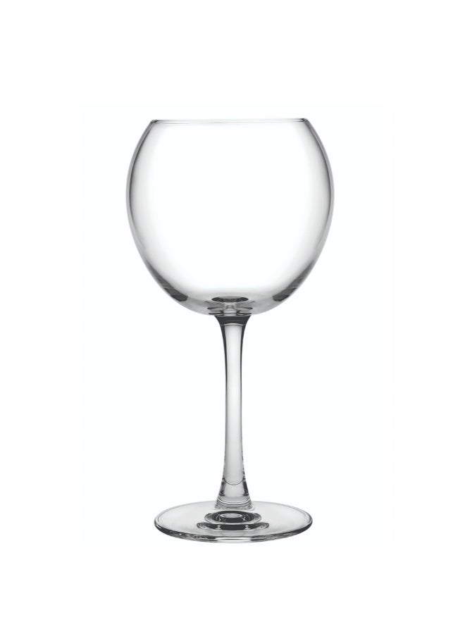 Voglia Nude 20 Ounce Gin Balloon Glasses, Set Of 6 Crystal Red Wine Glasses - Laser-Cut Rim, Dishwasher-Safe, Fine-Blown Crystal Large Wine Glasses, For White or Red Wines or Sangria