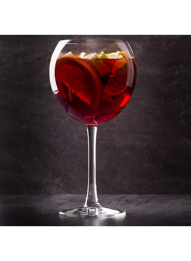 Voglia Nude 20 Ounce Gin Balloon Glasses, Set Of 6 Crystal Red Wine Glasses - Laser-Cut Rim, Dishwasher-Safe, Fine-Blown Crystal Large Wine Glasses, For White or Red Wines or Sangria
