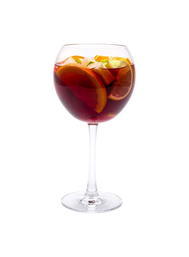 Voglia Nude 20 Ounce Gin Balloon Glasses, Set Of 6 Crystal Red Wine Glasses - Laser-Cut Rim, Dishwasher-Safe, Fine-Blown Crystal Large Wine Glasses, For White or Red Wines or Sangria
