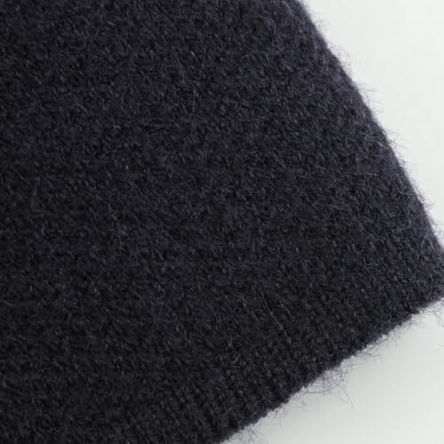 CUFEZN Women's Classic Open Front Cardigans Belted Wrap Knit Coatigan Coat Long Sleeve Casual Dressy Light Jacket Black One Size - Image 4