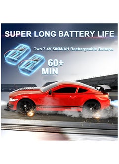 PlayandDream RC Drift Car 1:16 Scale 4WD 18KM/H High Speed Model Vehicle Mustang  - Image 4