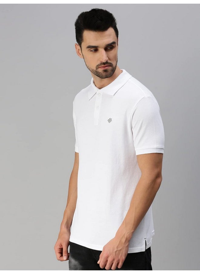 ONN - ONN Men's White Half Sleeves Polo Collar T-Shirt (Size : XX-Large) - Image 1
