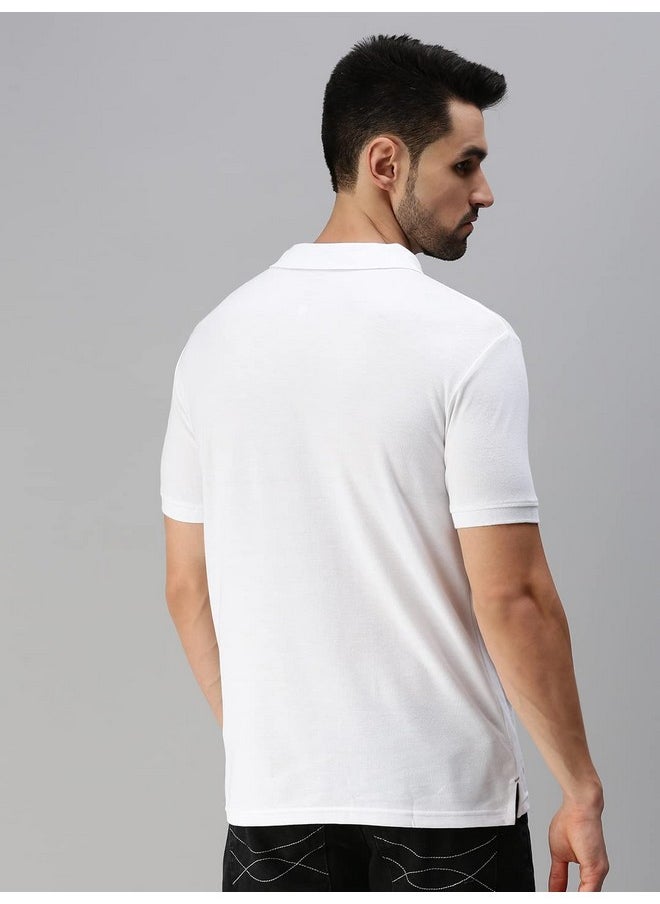 ONN - ONN Men's White Half Sleeves Polo Collar T-Shirt (Size : XX-Large) - Image 1