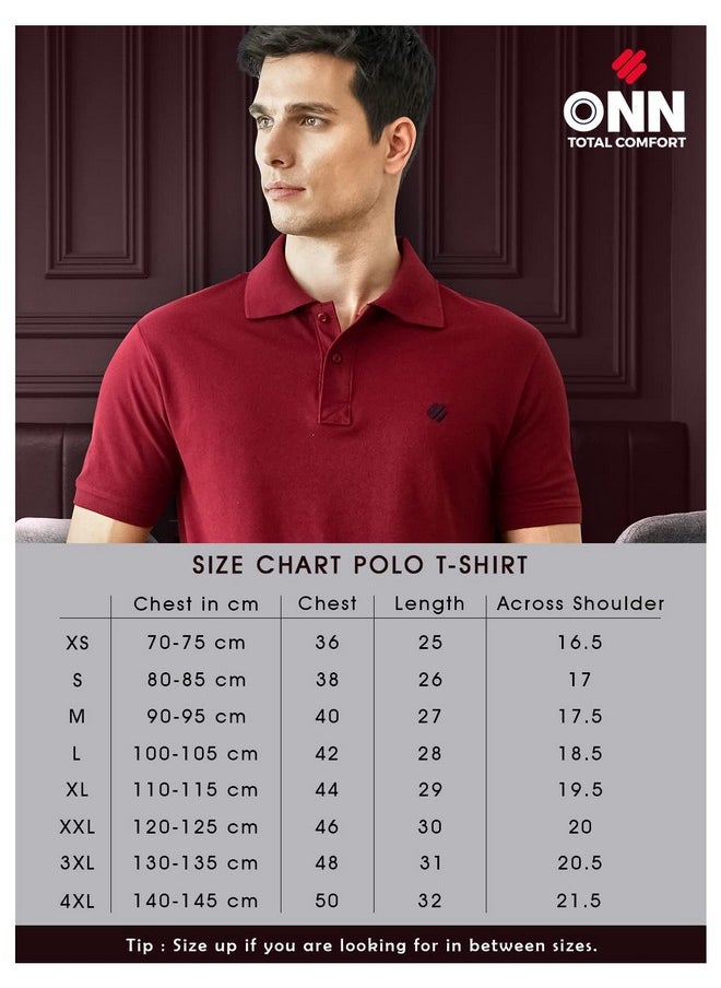 ONN - ONN Men's White Half Sleeves Polo Collar T-Shirt (Size : XX-Large) - Image 1