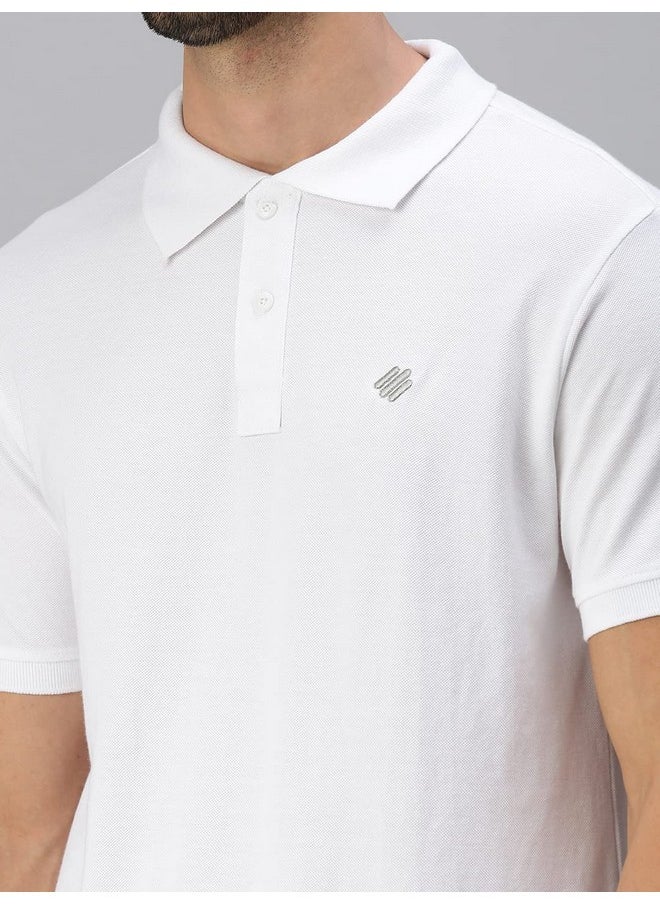 ONN - ONN Men's White Half Sleeves Polo Collar T-Shirt (Size : XX-Large) - Image 1