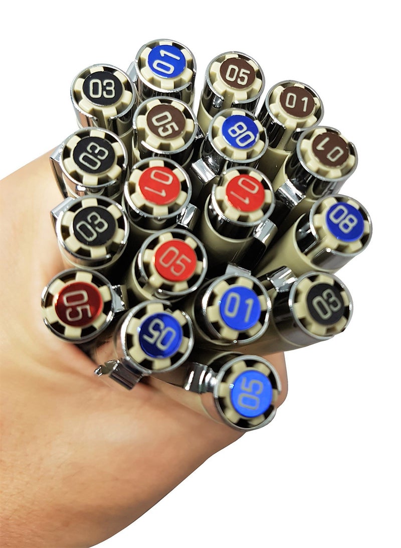 Sakura Pigma Micron pen 005 Black ink marker felt tip pen, Archival pigment ink, fine point for artist drawing pens - 8 pen set - Image 2