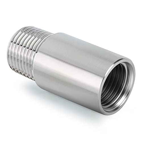 TAISHER 2PCS Stainless Steel Pipe Fittings, 1/2" NPT Male x 1/2" NPT Female Threaded, 2" Length Nipple Cast Pipe - Image 2
