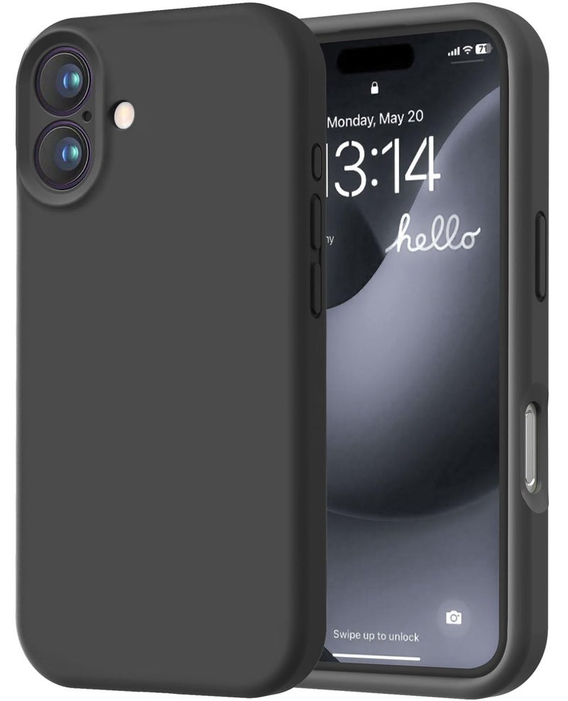 LOVE 3000 Designed for iPhone 16 Case Premium Silicone with Soft AntiScratch Microfiber Lining Shockproof Protective Phone Case for Men Women Girls 61 Black - Image 2