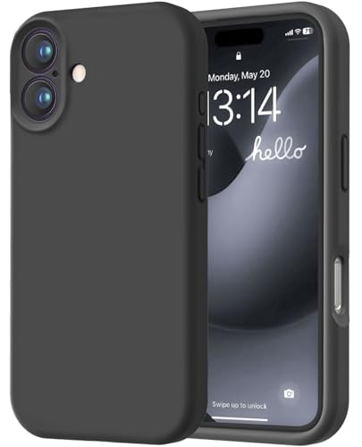 LOVE 3000 Designed for iPhone 16 Case Premium Silicone with Soft AntiScratch Microfiber Lining Shockproof Protective Phone Case for Men Women Girls 61 Black - Image 1