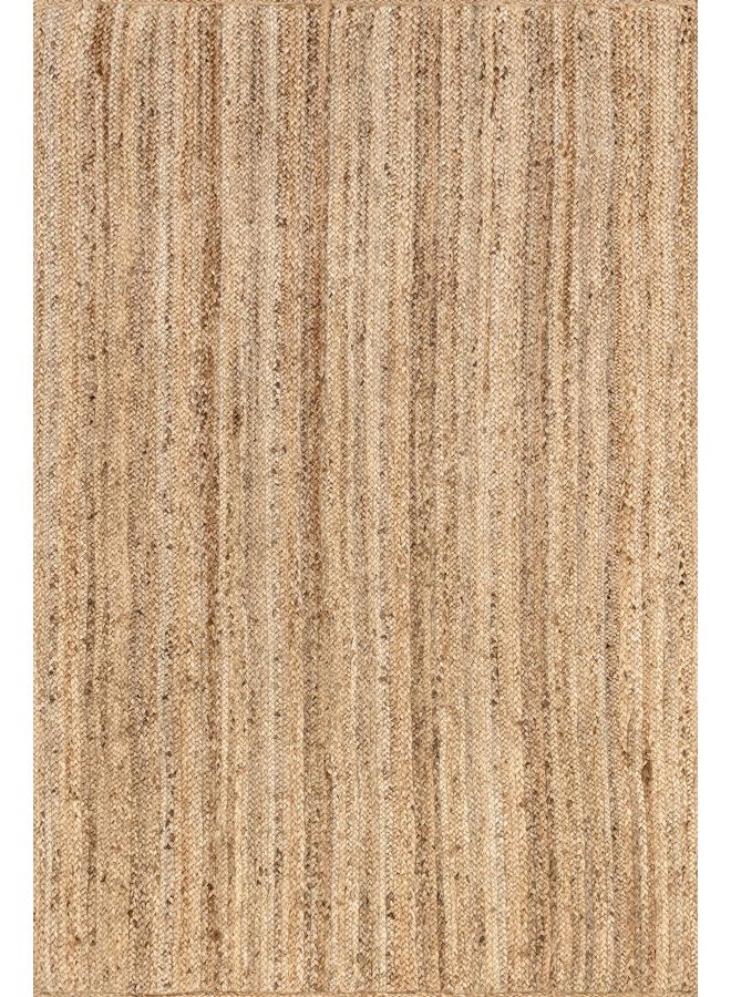 nuLOOM Jute Braided Area Rug, Natural (12' x 15' Feet) - Image 2