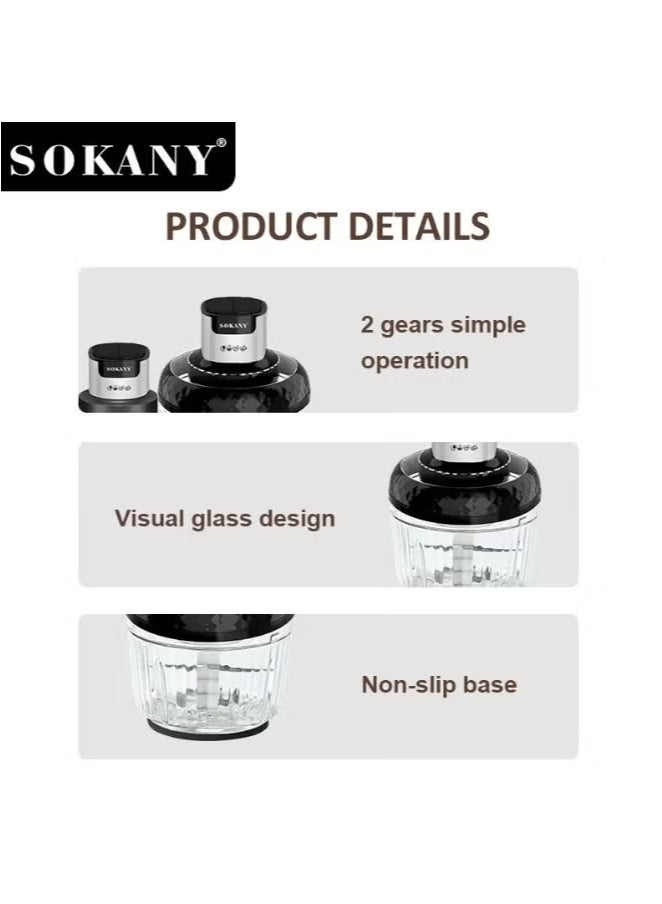 سوكاني SK-06008 (كبه سوكانى زجاج 800وات2دورق (3لتر +1/2لتر  - Image 3