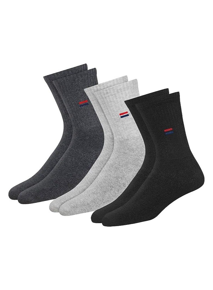 نافي سبورت جوارب مريحة من القطن الصلب للرجال من NAVYSPORT، عبوة من 3 قطع (مقاس موحد، متعددة الألوان) - Image 1