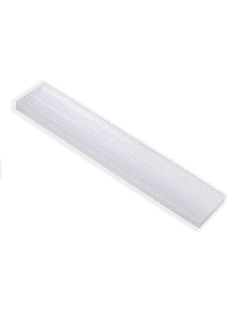 Himalayan Glow Himalayan Glow WBM Selenite Plate for Crystals and Healing Stones 6-8 Inch, Powerful Charging Bar for Metaphysical High Energy and Protection, 6Inch, White 