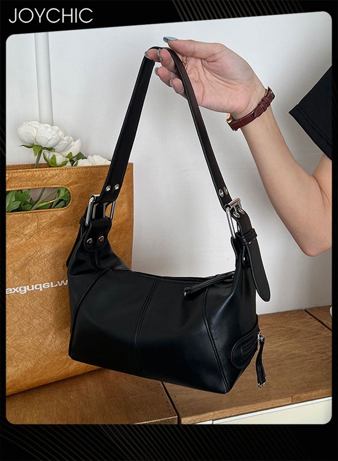 Joychic حقيبة كتف جلدية خفيفة الوزن ومتعددة الاستخدامات للنساء، حقيبة شخصية تحت الإبط للسيدات مع أحزمة قابلة للتعديل - Image 1