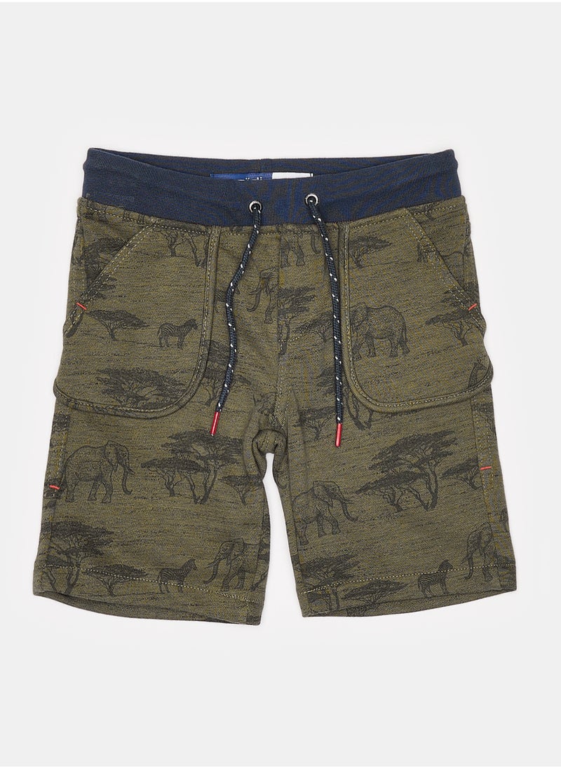 Okaidi Green Shorts for Boys  - Image 1