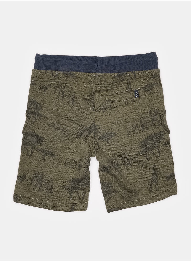 Okaidi Green Shorts for Boys  - Image 2