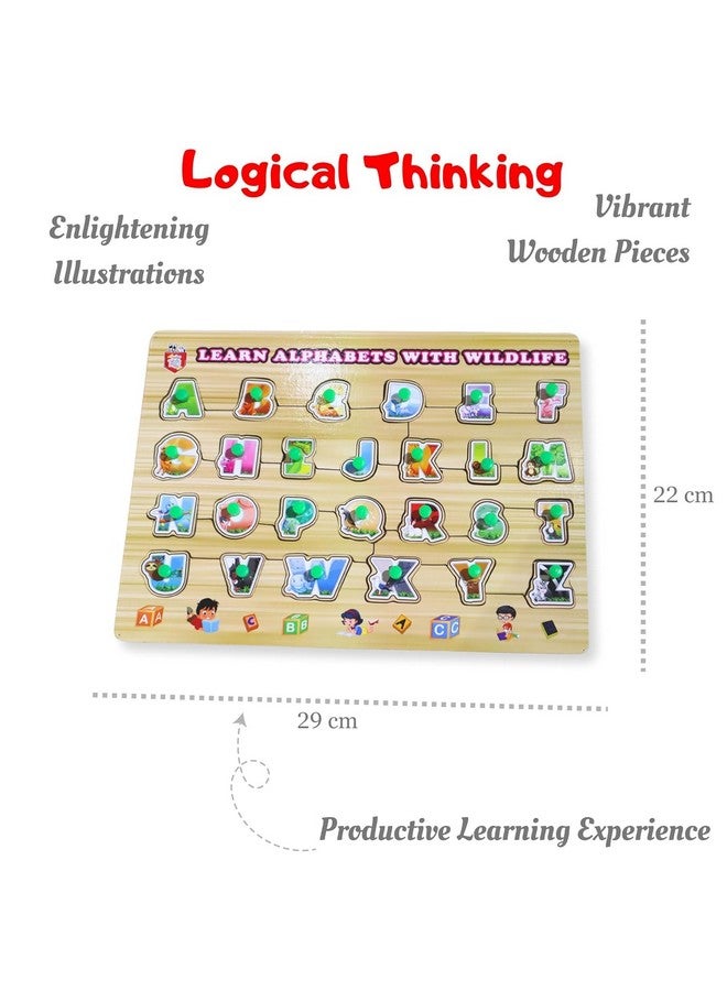 ادورا ألغاز أبجدية خشبية من أدورا مع صور للأطفال، لعبة تعليمية مونتيسوري للأولاد والبنات، لوحة ألغاز لتعلم الحروف، ألعاب ألغاز للأولاد بعمر سنتين، 26 حرفًا أبجديًا - متعددة الألوان - Image 4