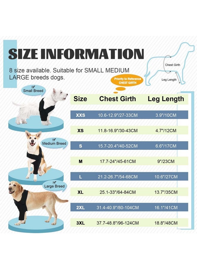 روزكيتش كم ROZKITCH للتعافي من جراحات الكلاب للساق الأمامية اليمنى اليسرى، واقي دعامة الكوع لمنع لعق الجروح للحيوانات الأليفة، بدلة تعافي الكلاب، طوق مخروطي بديل للالتواء الرباط الصليبي الأمامي والتهاب المفاصل، العناية بالمفاصل، أسود مقاس XL - Image 5