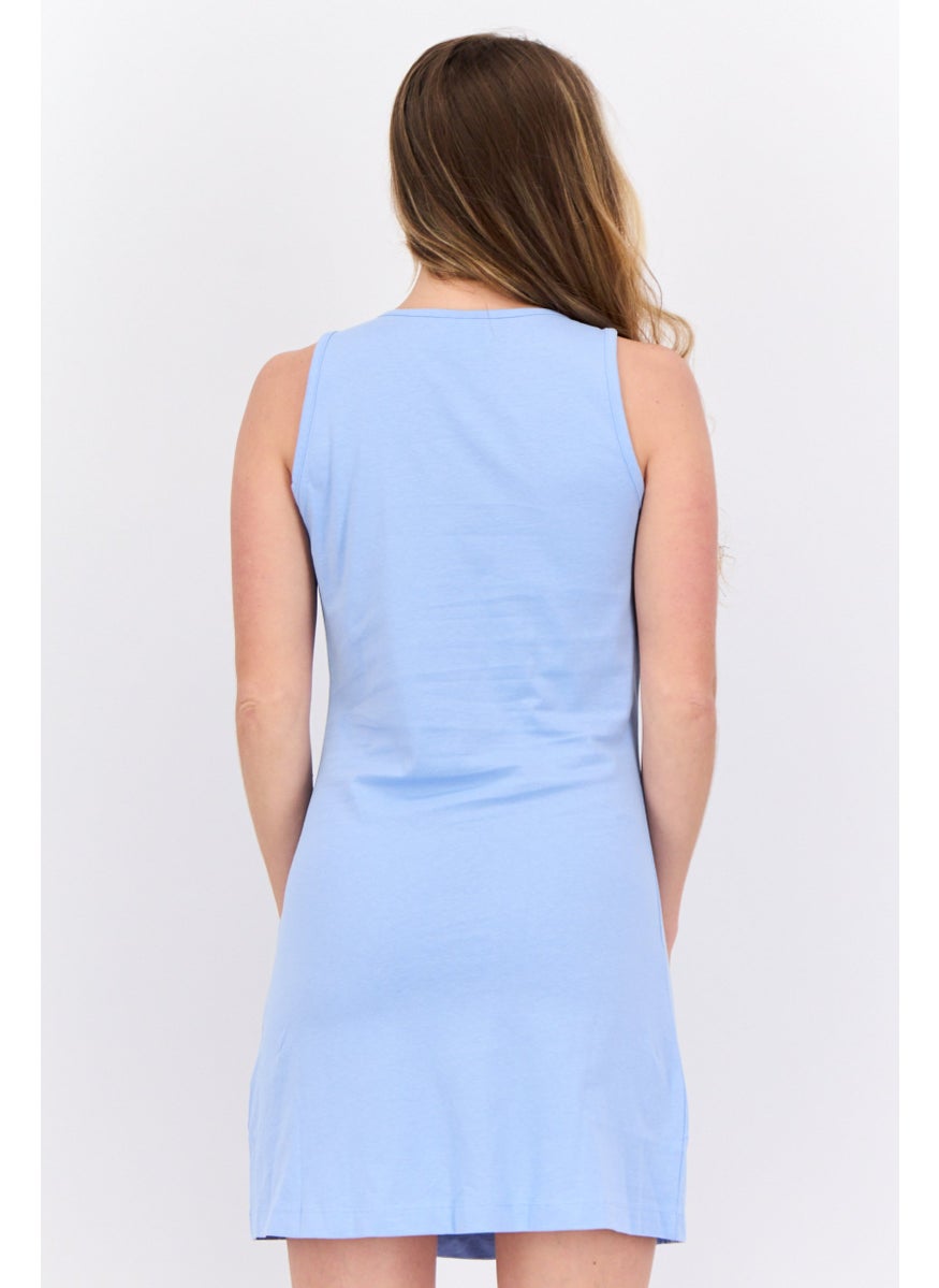 Juicy Couture Women Graphic Print Mini Dress, Light Blue  - Image 3