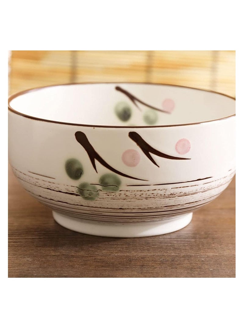 SYOSI White Ceramic Bowl with Lid, Spoon, Chopsticks - Japanese Traditional Style Tableware  - Image 5