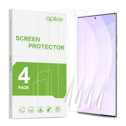 apiker 4 Pack Screen Protector Compatible with Samsung Galaxy Note 10 Plus, Soft TPU Film Support Fingerprint Sensor - Image 1