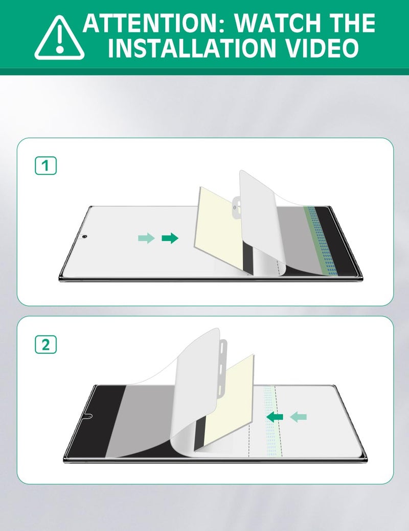 apiker 4 Pack Screen Protector Compatible with Samsung Galaxy Note 10 Plus, Soft TPU Film Support Fingerprint Sensor - Image 3